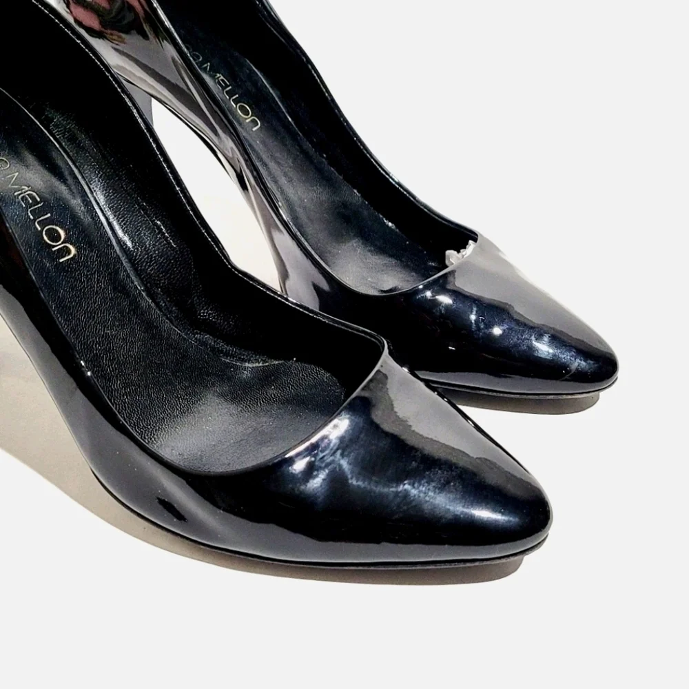 TAMARA MELLON Black Patent Leather Pumps Heels 7.5